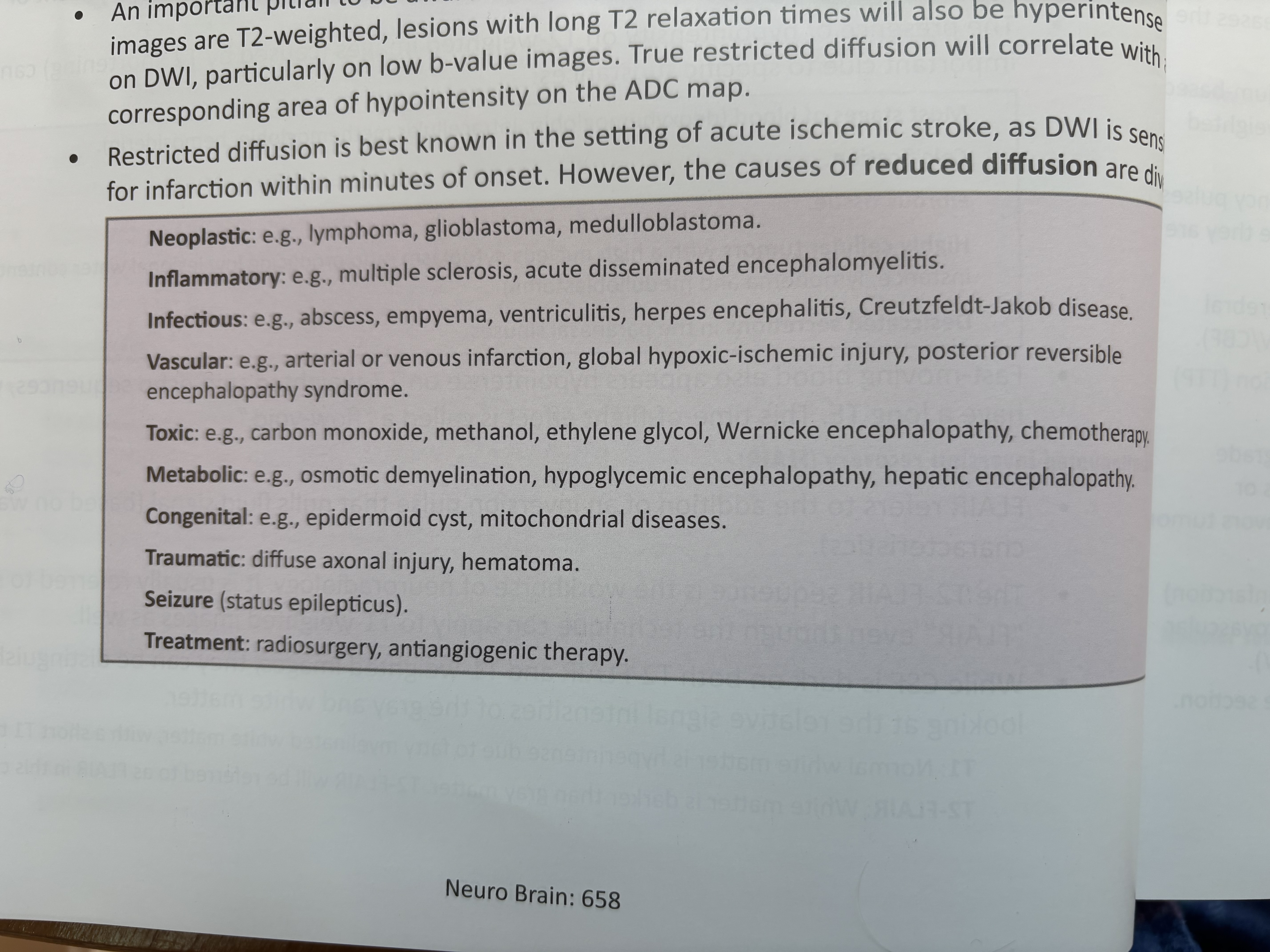 Description: DWI Pathologies other than stroke